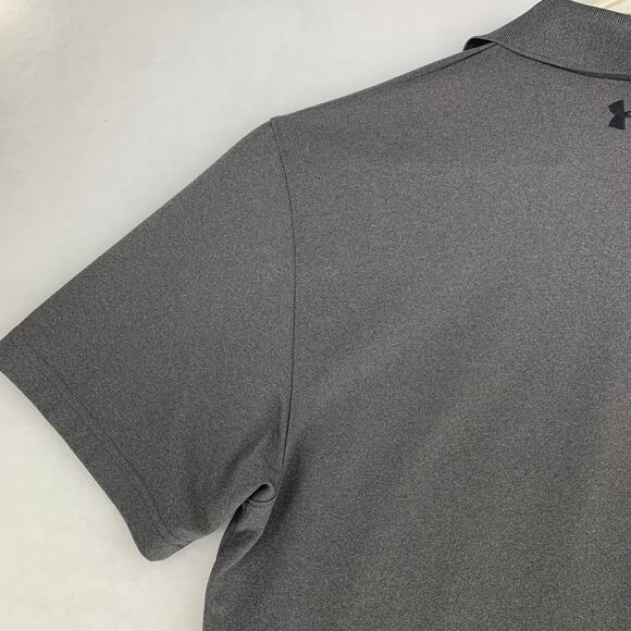 Under Armour Heatgear Loose Fit Gray Short Sleeve Men's Polo Shirt Size XL - Picture 12 of 14